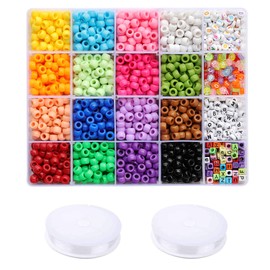 Tibaoffy Crafts Orange Beads 6x9mm,Pony beads Total about 1000pcs