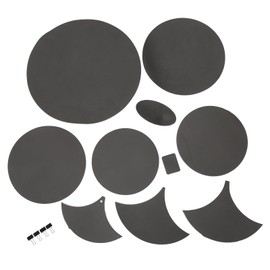 10Pcs Drum Mute Pad Volume Reduction Rubber Practice Silencer Mat Set with Fixed Clip