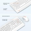 MEETION Wireless Keyboard and Mouse White, 2.4G USB Receiver Plug-and-Play,