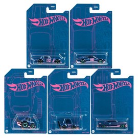 Hot Wheels 54th Anniversary Pearl and Chrome Series Wave 2 Set of 5 Diecast Vehicles Bundle