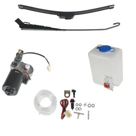 WFLNHB Electric Motor Universal UTV windshield Wiper Kit with Windshield Washer Pump Kit Replacement for Golf Cart UTV Replacement for Can Am X3 etc Polaris Ranger RZR 900 1000 TURBO