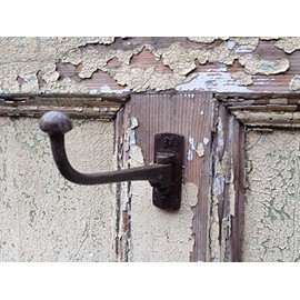 Antiques Warehouse ANTIQUE STYLE SWIVEL CAST IRON WARDROBE HOOK HAT & COAT UTILITY HOOK