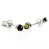 Genuine Green Baltic Amber set in 925 Sterling Silver Studs