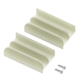 Shuisen Sliding Shower Door Bottom Guide with Screw for Sliding/Glass Doors,Shower Door Divider Track Guide 1/2 in Channel for Top Hung Tub Enclosure Systems,Shower Door Replacement Parts,2 Pack