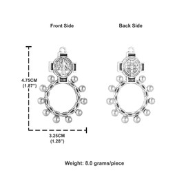 COTTVOTT Decade Rosary Ring, Finger Rosary Cross Rings, Devotional Exorcism Benedict Medal Pocket Rosary Cross Prayer Ring for Men Women Favors