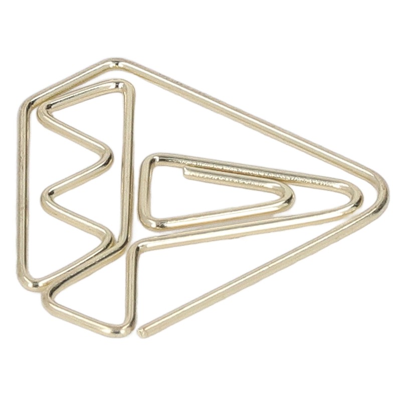 100pcs Metallic Paper Clips Golden Electroplating Process Anti Rust Paper