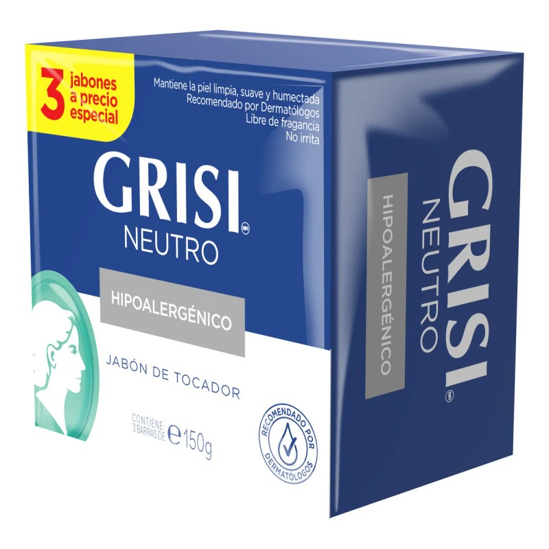 Jabón Barra Grisi Neutro Barras 150g
