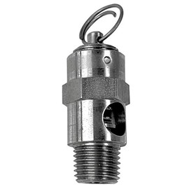 Stainless Steel Safety Relief Valve ASME, UV, NB, 1/4" Male NPT Made in USA (75 PSI)