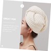 Healvian 2pcs Supple Dry Hair Hat Shower Cap for Women