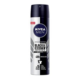 NIVEA MEN Desodorante Antimanchas, Black  White Invisible Power (150 ml) Frmula anti manchas, anti olor, anti sudor, anti irritacin y anti residuos...