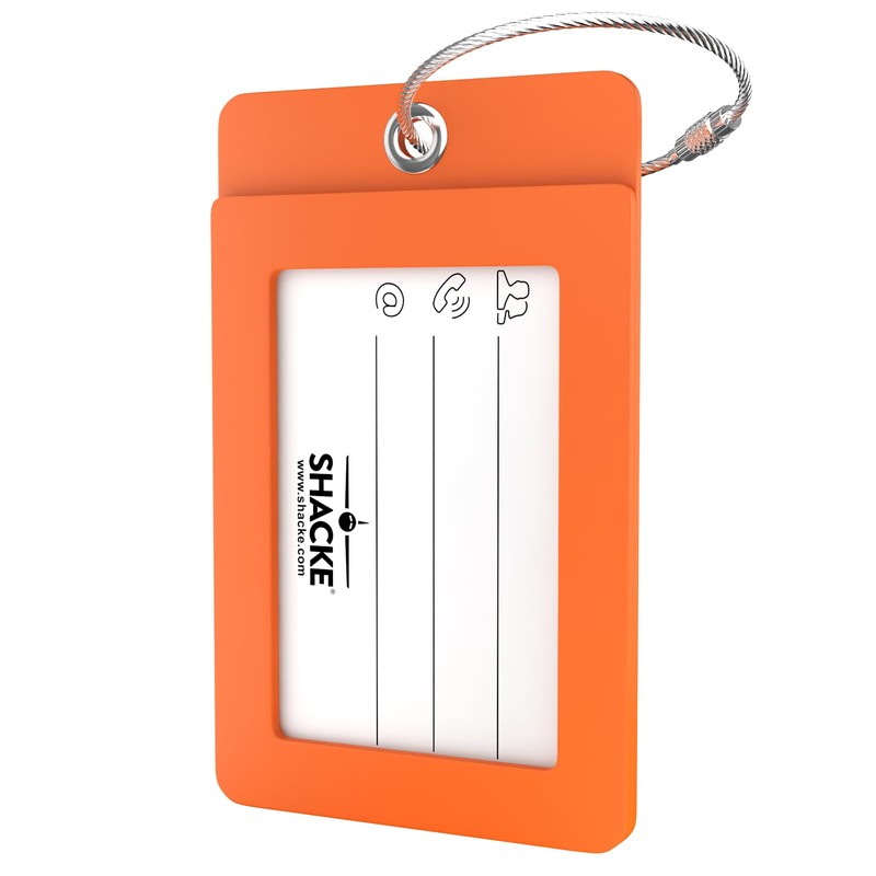 Luggage Tag Initial – Fully Bendable Tag w/Stainless Steel Loop