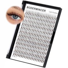Bodermincer 7D Spikes Lash Clusters Wispy Eyelash Clusters 240pcs D Curl (7D Spikes Lashes-8mm)