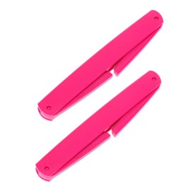 Baluue Eyebrow Brush Mascara Eyelash Comb 2pcs Set Makeup Tool Folding Design for Travel Random Color