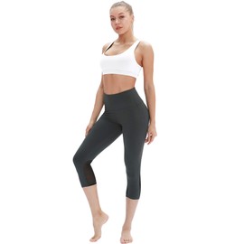 icyzone Women's Sports Bra Without Underwire Crossed Back Padded Fitness Yoga Bra, off white