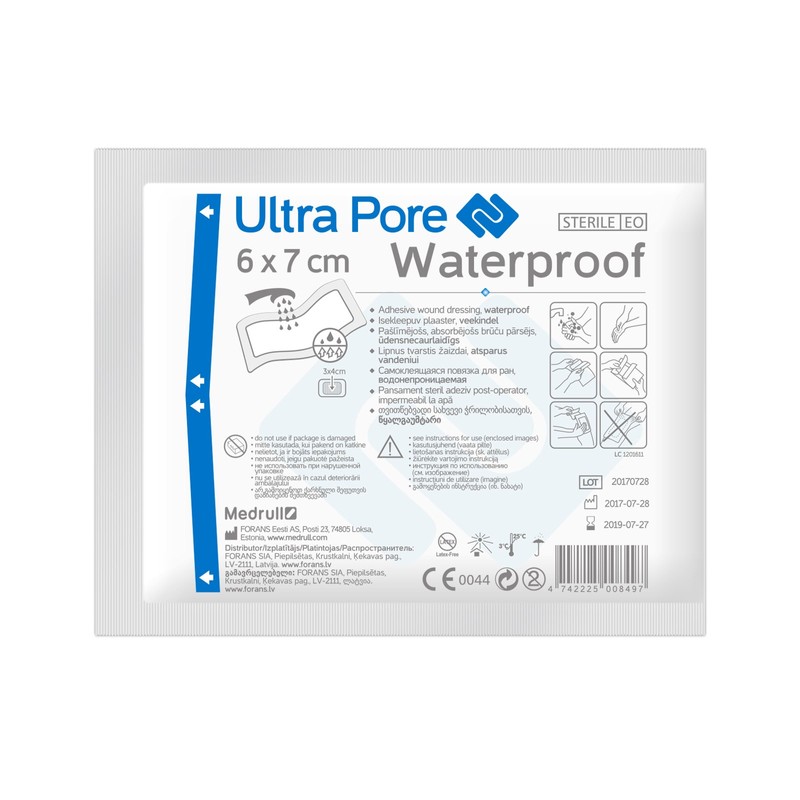 Medrull Pack of 5. 100% Waterproof Wound Plasters - 7