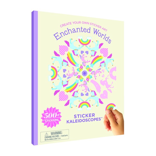 Mrs. Grossman's Sticker Kaleidoscopes Art Activity Book, Enchanted Worlds, Multicolor