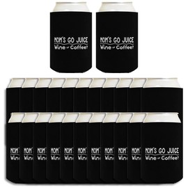 Positive Parenting Gifts For Mom Mom's Go Juice Wine Or Coffee 24-Pack Can Coolies Drink Coolers Mom