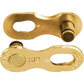 KMC 10 Speed Missinglink Joining Link, Ti-N Gold, 2 Pairs