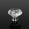 16Pcs Crystal Glass Cabinet Knob Diamond Shape 40mm Drawer Cupboard