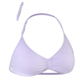 AUROLA Influence Adjustable Strappy Sports Bras for Women,Low Support Seamless Backless Padded Straps Impact Yoga Gym Workout Bra,Lavender,S