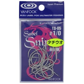 Vanfook TS-05#1/0 Saber Sniper Hook, Silver