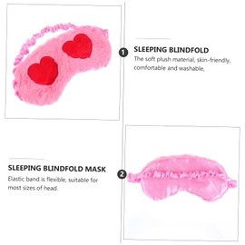 Outanaya Plush Heart Eye Mask for Sleeping Comfortable Nap Eye Shade for Travel Flights Naps Lightweight Blindfold for Block Out Light for Friends