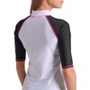 ARENA Women's Rash Vest S/S Graphic Rash Guard Shirt, white-black