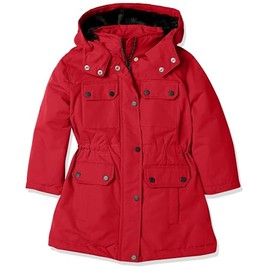 Urban Republic Baby Girls Heavyweight Ballistic Military Anorak Coat, RED
