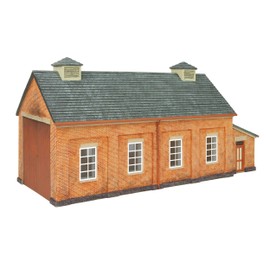 Hornby R7283 OO Gauge GWR Engine Shed - Model Railway Accessories, Miniature Diorama Scenery for Hornby Train Sets - Lifelike Train GWR Engine Shed Model - Scale 1:76