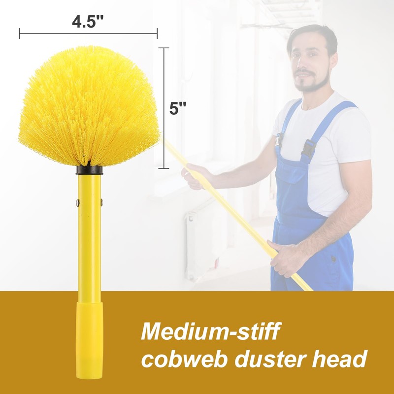 JAOTREL Dusters for Cleaning, Cobweb Duster with Extension Pole, Medium
