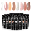 ROSALIND Poly Nail Gel Set, 8 PCS 10ml Clear Nude