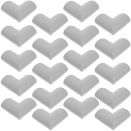 ULTECHNOVO 24pcs Tv Photo Frame Corner Protector Bumper Covers Liner Photo Corners Guard Proofing Kit Corner Safety Protectors Removable Wallpaper Locks Reflector Outlet Nbr Material Grey