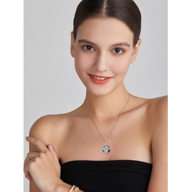 Dorunmo Father Daughter Necklace 925 Sterling Silver Tree of Life Necklace Daughter Jewelry for Women