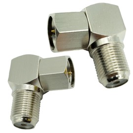 SSA Service F-LN2P F-Type L-Shaped Contact Plug (Screw Type), 2 Pieces