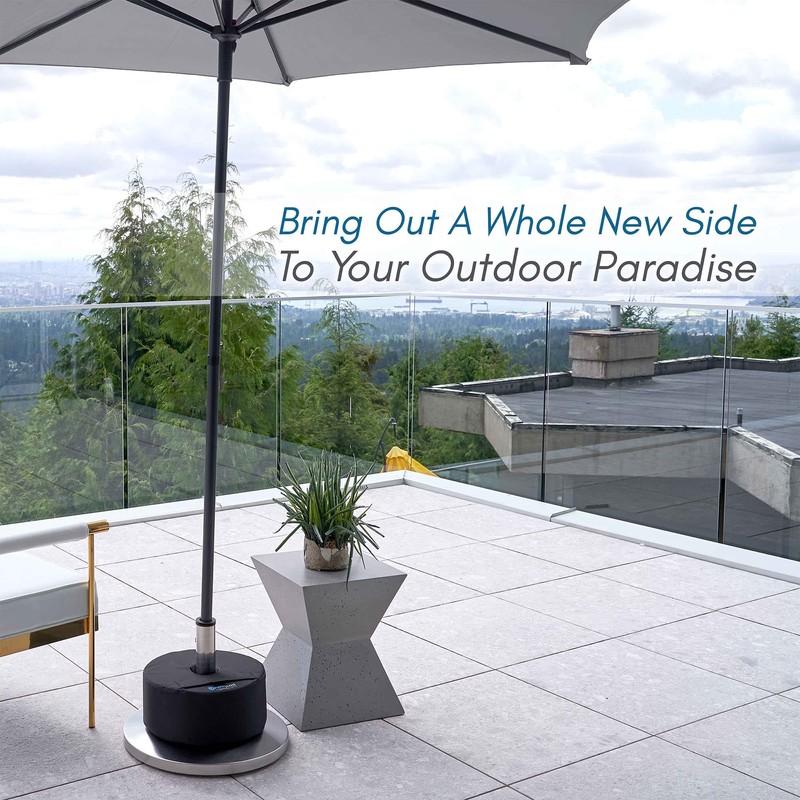 Gravipod 14" Round Umbrella Base Weight Bag - Adds Weight