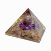 Sawcart Amethyst Orgone Crystal Pyramid with Crystal Ball for Reiki