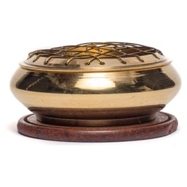 Shamans Market Brass Incense Burning Bowl
