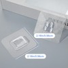 Sorcristy 20 Pack Clear Double-Sided Adhesive Wall Hooks, Self-Adhesive Hooks