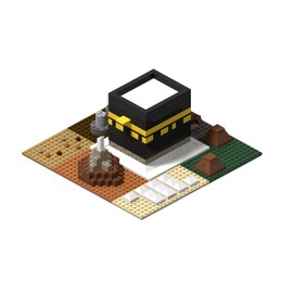 TAKVA DEENBLOCKS HAJJ Pilgrimage to Makkah Building Blocks Ramadan gift, Toy, Hajj Gift, Kaaba bricks,Islamic educational game for adults/families/kids/children