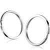 [caak] Stainless Steel Flat Key Ring Holder Double Ring Lightweight