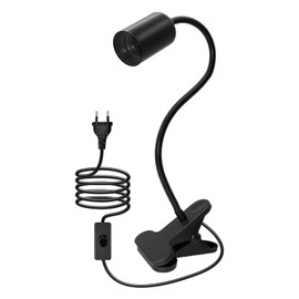 E27 Clamp Light for Bed Reading Lamp with Switch Cable 240cm 360° Flexible Adjustable Gooseneck Metal Clip Spot Bedside Lamp LED for Office Bedroom Reading