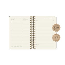Full Focus Leather Coil Planner by Michael Hyatt - The #1 Daily Planner to Set Annual Goals, Increase Focus, Eliminate Overwhelm, and Achieve Your Biggest Goals - Hardcover (Oatmeal)