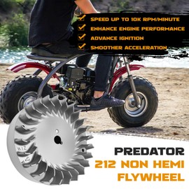 BT200X 212CC Flywheel 10krpm For Predator 212CC Non Hemi Engine Ghost 224CC 208CC 196CC 69730 69736 Compatible with Coleman Baja Warrior CT200U MB200 GX200 GX160 6.5HP Mini Bike