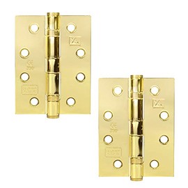 Excel XL869 Pair of 4" Grade 11 Door Hinges, Polished Brass