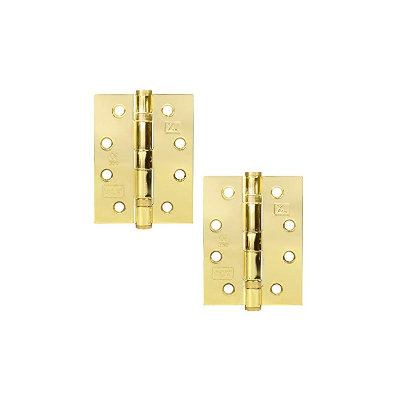 Excel XL869 Pair of 4" Grade 11 Door Hinges, Polished