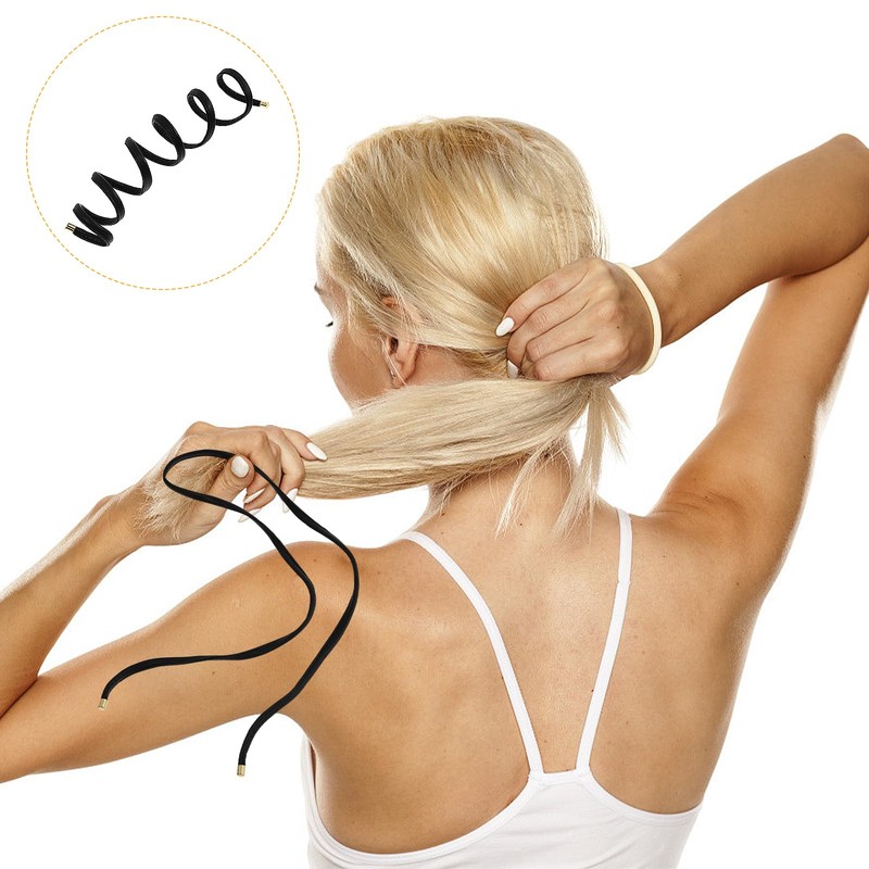 FRCOLOR Spiral Lock Hair Tie Dreadlock Accessory PU Leather Long