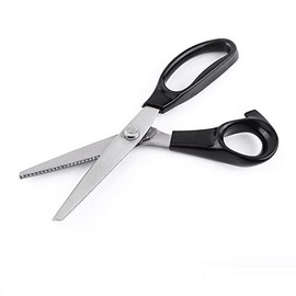 Zigzag Scissors, Dressmaking Pinking Scissors, Fabric Decorative Round/Triangular Edge Dressmaking Scissors Comfort Grips Fabric Pinking Scissors Clipper for Fabric, Paper, Clothing, Sewing (3 mm)