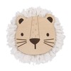 NoJo Little Love Natural Wood Lion Wall Décor with Ivory