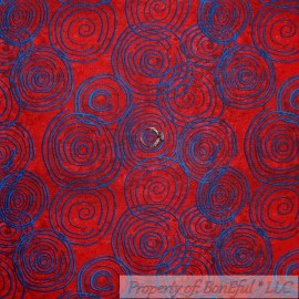 Paintbrush Studio BonEful Fabric FQ Cotton Quilt Red Blue Swirl Beach Dot Super Hero Print Kid USA