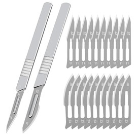Industrial female blade cutting tool carving DIY plastic model tool art supplies (No. 11 surgical pattern + No. 11 blade x 10, No. 23 surgical pattern + 23 blade x 10) (A)